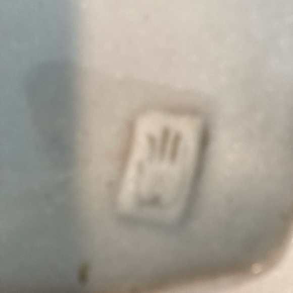 Erickson Christmas Angel Platter Grey W/ Blue Hair Pottery Blue and Grey NWOT - Picture 8 of 11